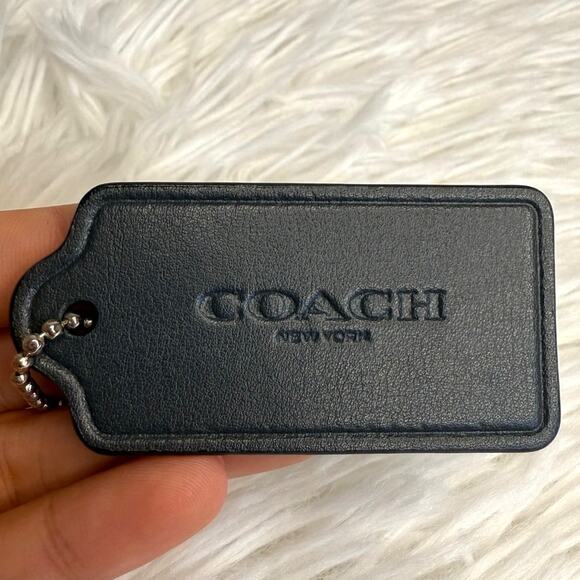 2.5" COACH Black Fob Bag Charm Hang tag Hangtag - Picture 1 of 2